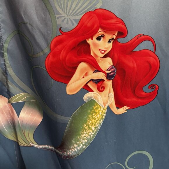 Disney Little Mermaid Bedroom Curtains Size 40 X 64 Inches Ariel Flounder VTG - Picture 3 of 7